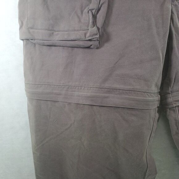 38x28 Cabela's Convertible Pants Zip Off Shorts Brown 6 Pocket Utility Hiking - Picture 9 of 12